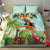 Hawaii Lei Day Bedding Set Hula Girl With Tropical Forest