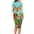 Hawaii Lei Day Family Matching Long Sleeve Bodycon Dress and Hawaiian Shirt Hula Girl With Tropical Forest