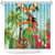 Hawaii Lei Day Shower Curtain Hula Girl With Tropical Forest