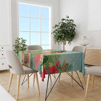 Hawaii Lei Day Tablecloth Hula Girl With Tropical Forest DT04 - Polynesian Pride