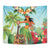 Hawaii Lei Day Tapestry Hula Girl With Tropical Forest