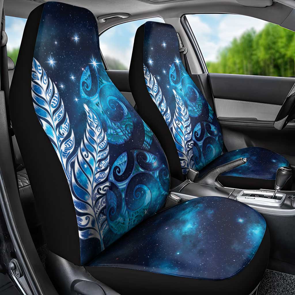 New Zealand Matariki Car Seat Cover Maori Koru Mix Silver Fern DT04 - Polynesian Pride