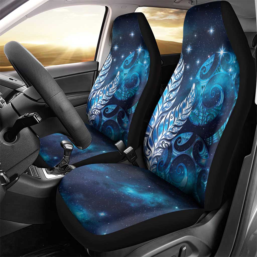 New Zealand Matariki Car Seat Cover Maori Koru Mix Silver Fern DT04 - Polynesian Pride