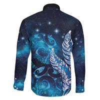 New Zealand Matariki Family Matching Tank Maxi Dress and Hawaiian Shirt Maori Koru Mix Silver Fern DT04 - Polynesian Pride