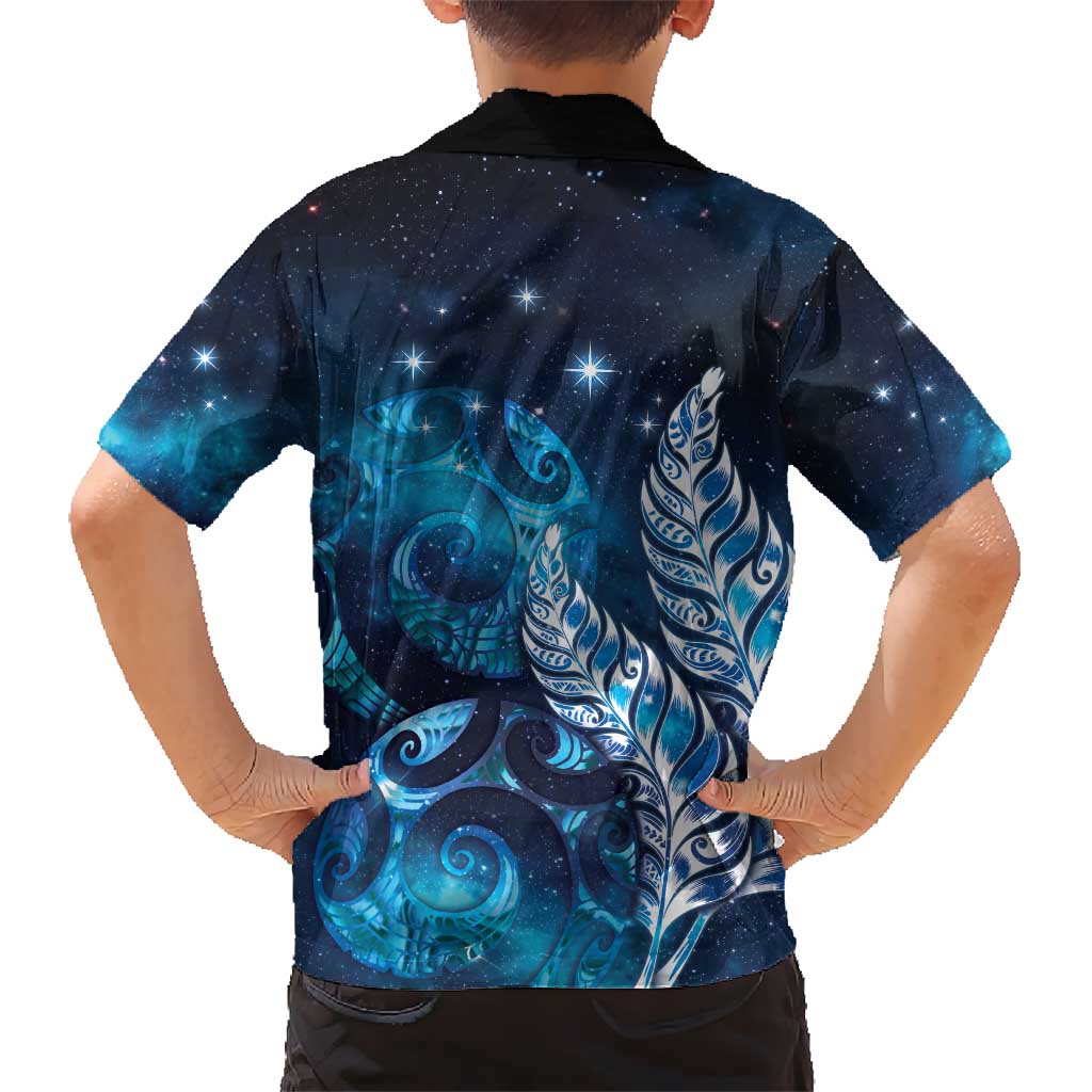 New Zealand Matariki Hawaiian Shirt Maori Koru Mix Silver Fern