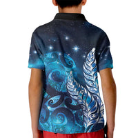 New Zealand Matariki Kid Polo Shirt Maori Koru Mix Silver Fern DT04 - Polynesian Pride