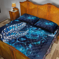 New Zealand Matariki Quilt Bed Set Maori Koru Mix Silver Fern DT04 - Polynesian Pride