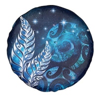 New Zealand Matariki Spare Tire Cover Maori Koru Mix Silver Fern DT04 - Polynesian Pride