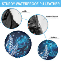 New Zealand Matariki Spare Tire Cover Maori Koru Mix Silver Fern DT04 - Polynesian Pride
