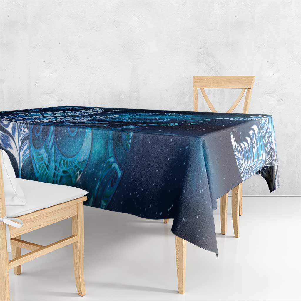 New Zealand Matariki Tablecloth Maori Koru Mix Silver Fern DT04 - Polynesian Pride