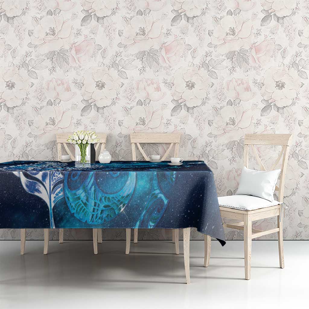 New Zealand Matariki Tablecloth Maori Koru Mix Silver Fern DT04 - Polynesian Pride