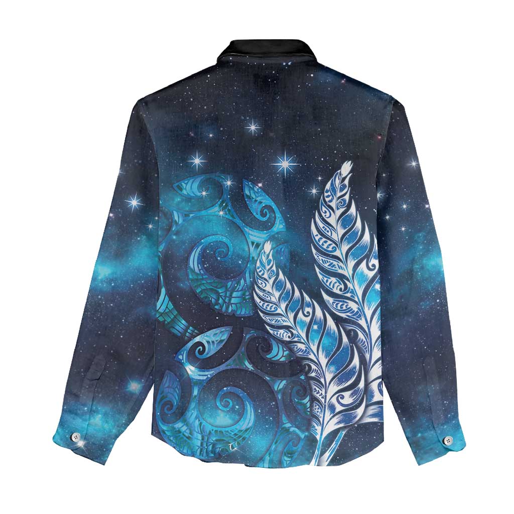 New Zealand Matariki Women Casual Shirt Maori Koru Mix Silver Fern DT04 - Polynesian Pride