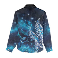 New Zealand Matariki Women Casual Shirt Maori Koru Mix Silver Fern DT04 - Polynesian Pride