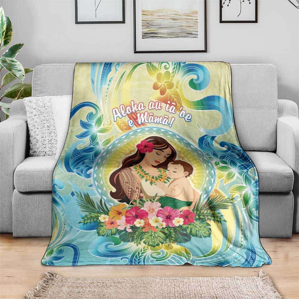 Hawaii Mother's Day Blanket I Love You Mom