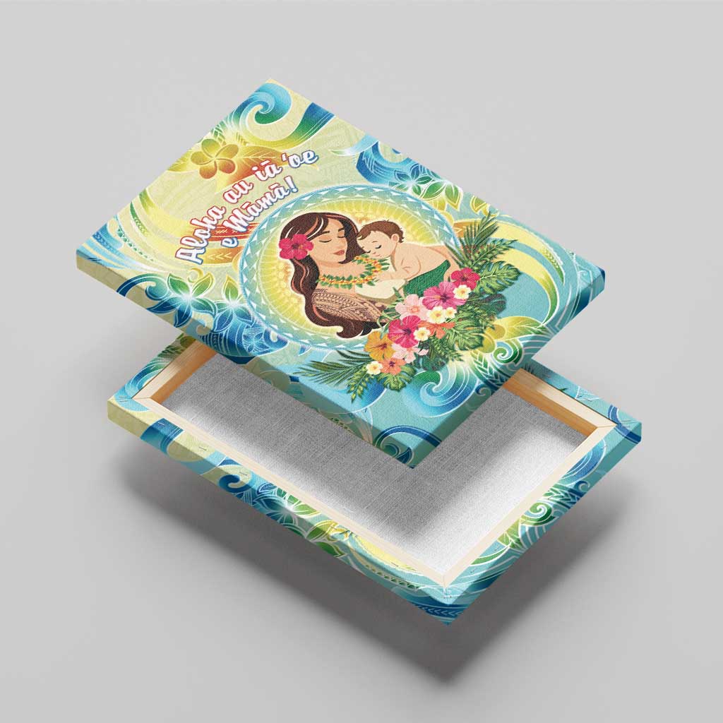 Hawaii Mother's Day Canvas Wall Art I Love You Mom