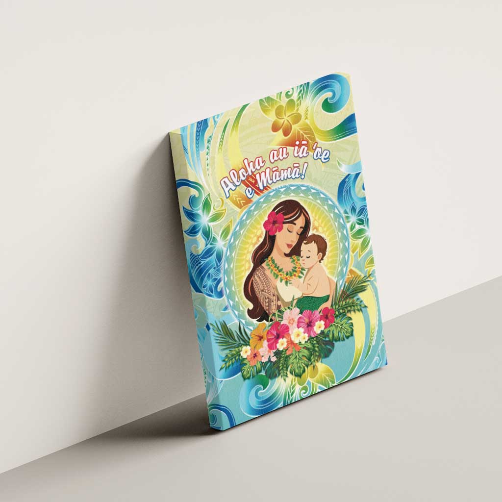 Hawaii Mother's Day Canvas Wall Art I Love You Mom
