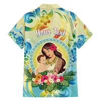 Personalised Hawaii Mother's Day Family Matching Long Sleeve Bodycon Dress and Hawaiian Shirt I Love You Mom DT04 - Polynesian Pride