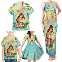 Personalised Hawaii Mother's Day Family Matching Tank Maxi Dress and Hawaiian Shirt I Love You Mom DT04 - Polynesian Pride