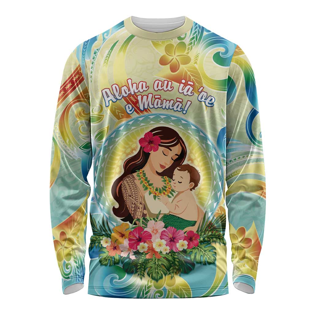 Personalised Hawaii Mother's Day Long Sleeve Shirt I Love You Mom