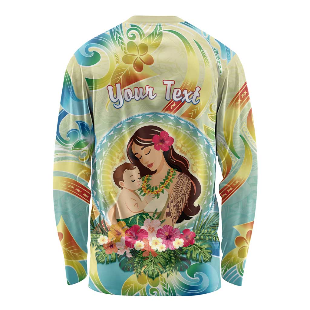 Personalised Hawaii Mother's Day Long Sleeve Shirt I Love You Mom