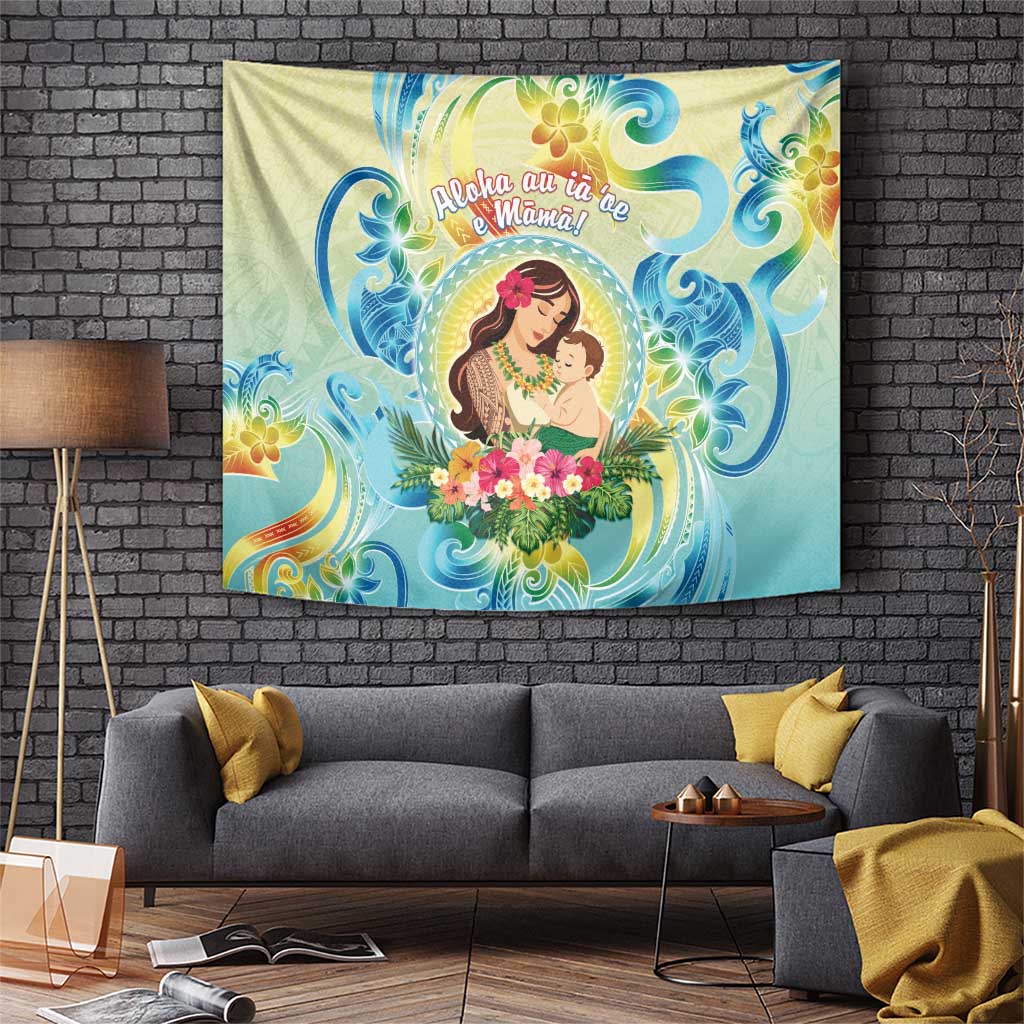 Hawaii Mother's Day Tapestry I Love You Mom