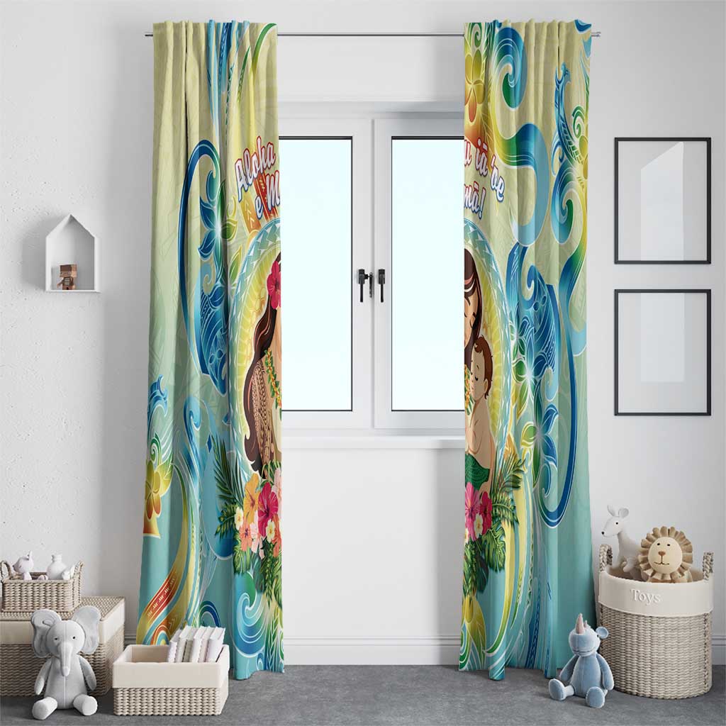 Hawaii Mother's Day Window Curtain I Love You Mom