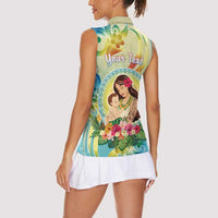 Personalised Hawaii Mother's Day Women Sleeveless Polo Shirt I Love You Mom DT04 - Polynesian Pride