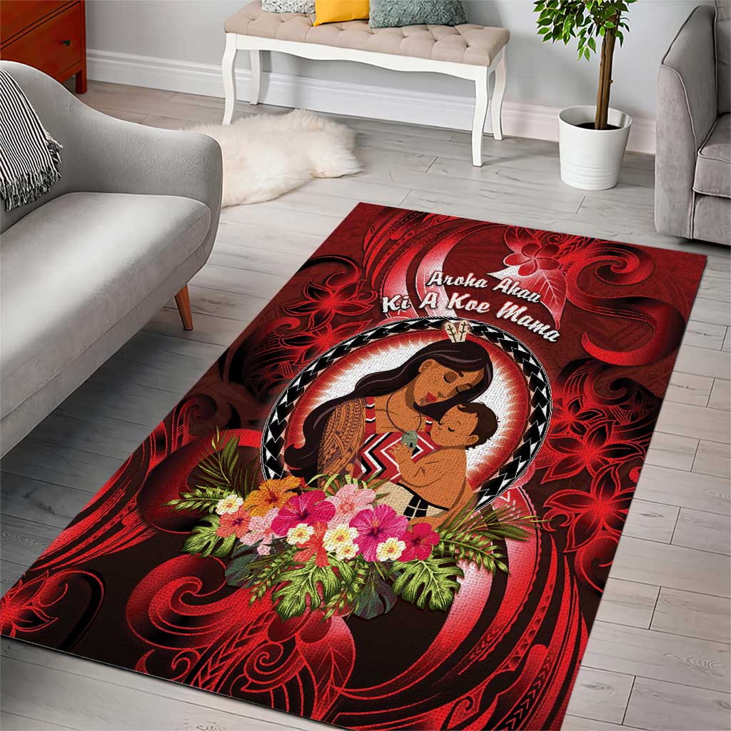 New Zealand Mother's Day Area Rug I Love You Mom