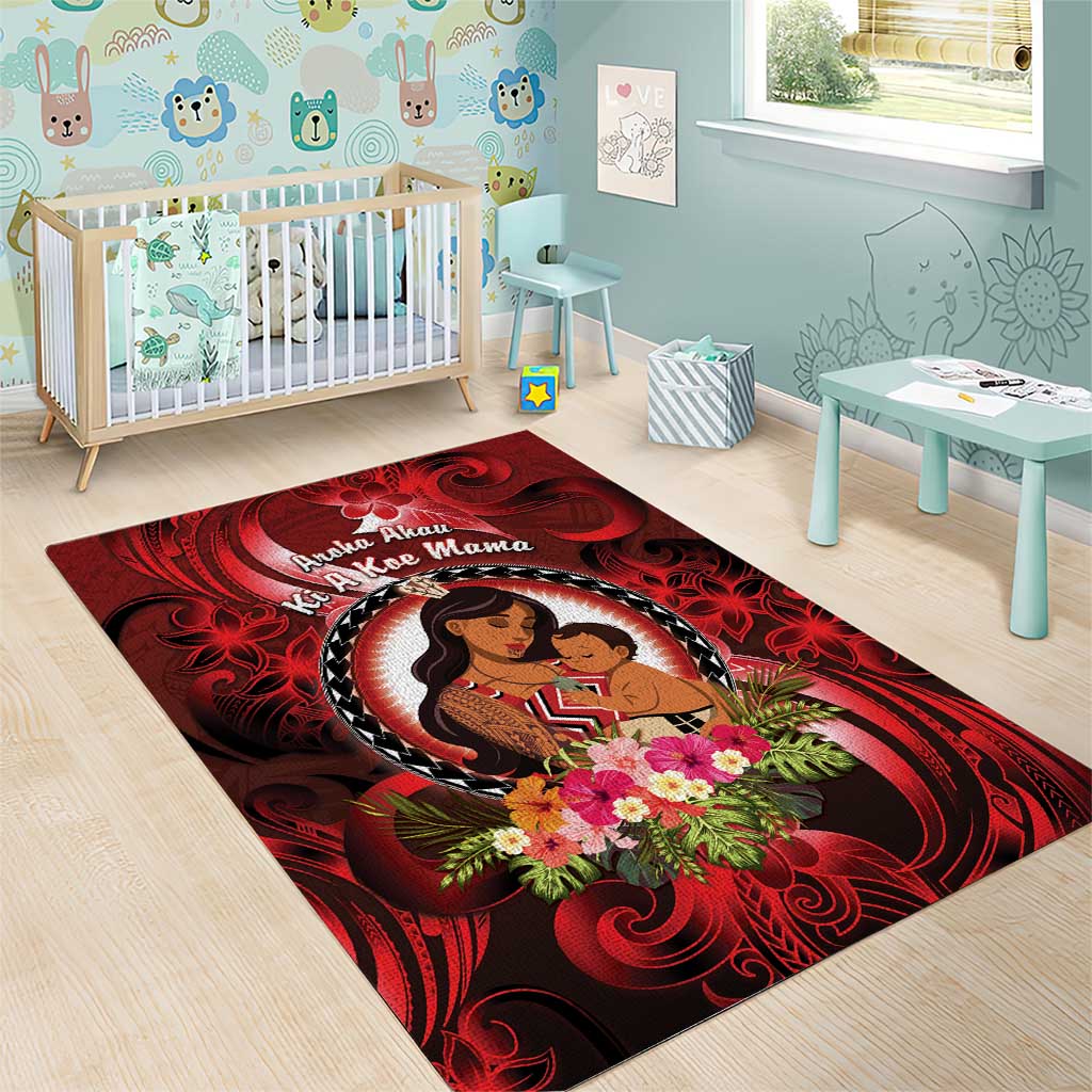 New Zealand Mother's Day Area Rug I Love You Mom