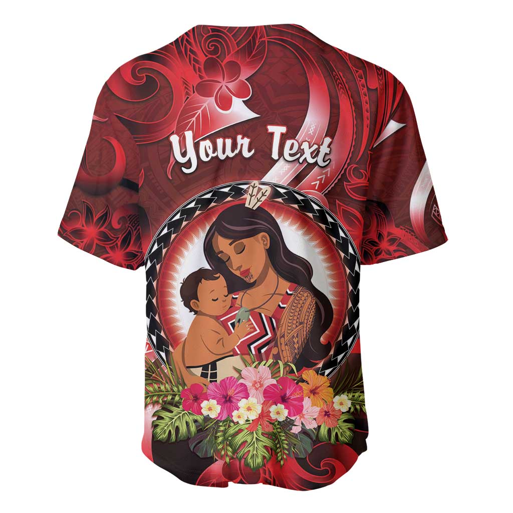 Personalised New Zealand Mother's Day Baseball Jersey I Love You Mom DT04 - Polynesian Pride