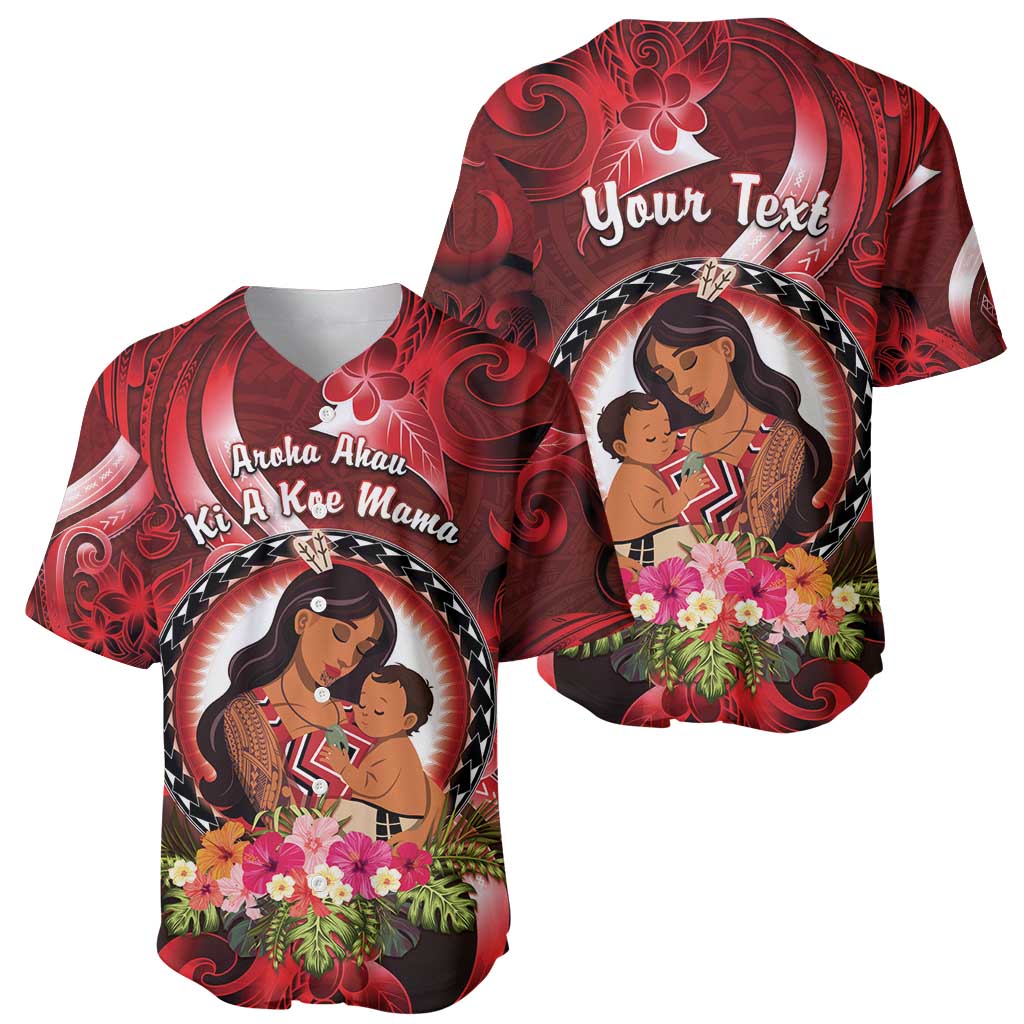 Personalised New Zealand Mother's Day Baseball Jersey I Love You Mom DT04 - Polynesian Pride