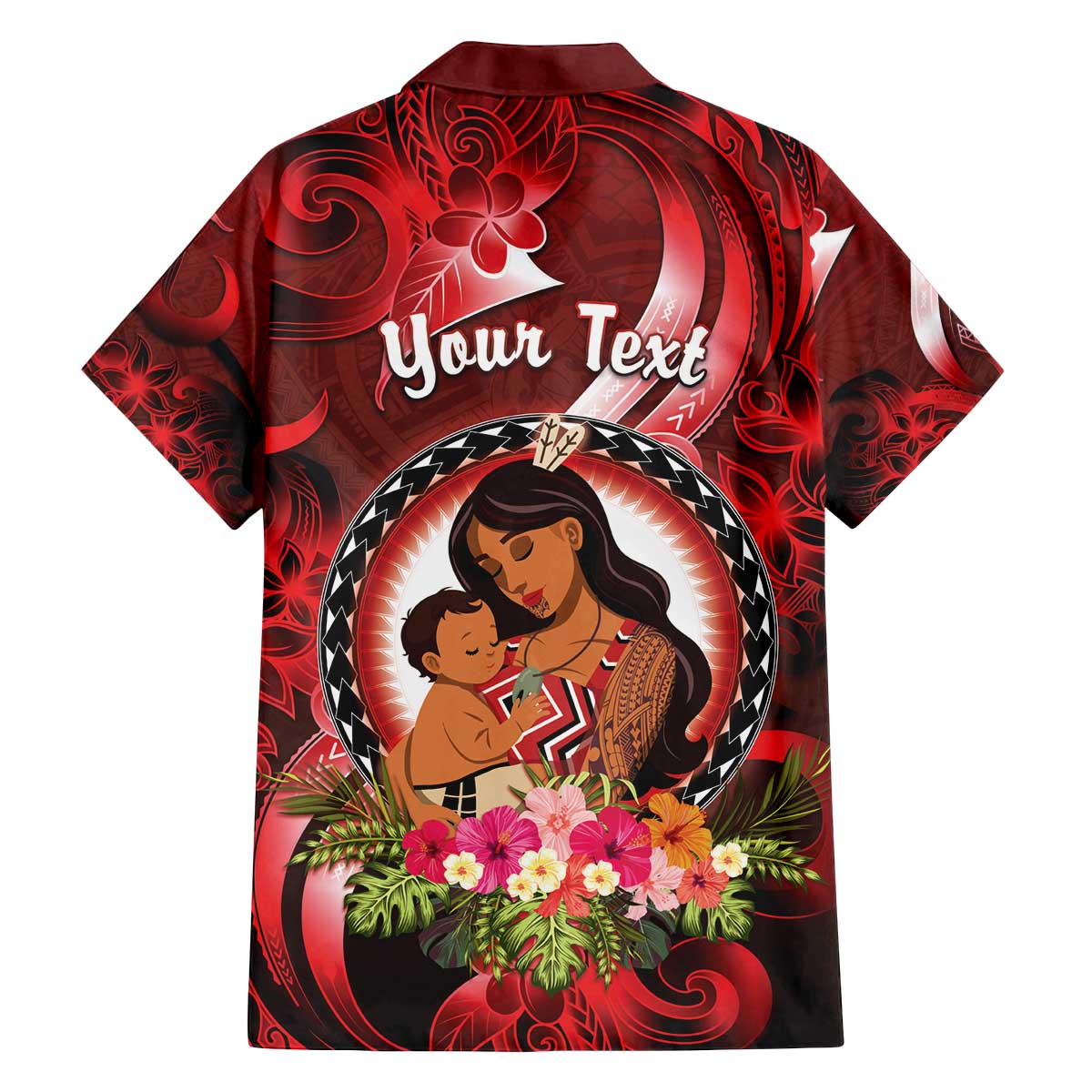 Personalised New Zealand Mother's Day Family Matching Off The Shoulder Long Sleeve Dress and Hawaiian Shirt I Love You Mom
