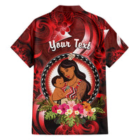 Personalised New Zealand Mother's Day Family Matching Off The Shoulder Long Sleeve Dress and Hawaiian Shirt I Love You Mom