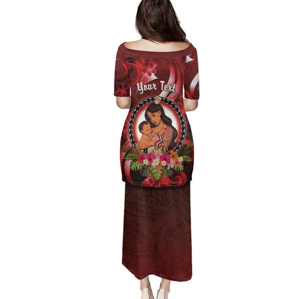 Personalised New Zealand Mother's Day Family Matching Puletasi and Hawaiian Shirt I Love You Mom DT04 - Polynesian Pride