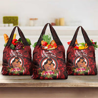 New Zealand Mother's Day Grocery Bag I Love You Mom DT04 3-pack One Size Red - Polynesian Pride