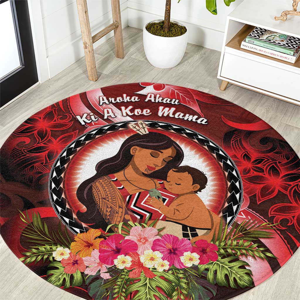 New Zealand Mother's Day Round Carpet I Love You Mom