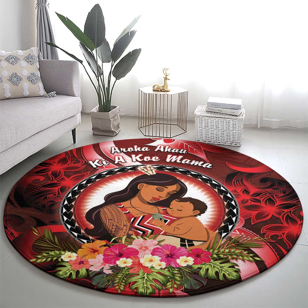 New Zealand Mother's Day Round Carpet I Love You Mom