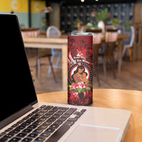 Personalised New Zealand Mother's Day Skinny Tumbler I Love You Mom DT04 - Polynesian Pride