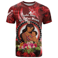 Personalised New Zealand Mother's Day T Shirt I Love You Mom DT04 Red - Polynesian Pride