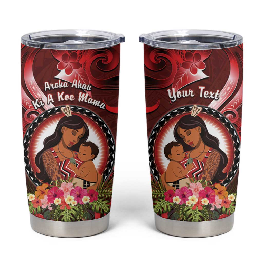 Personalised New Zealand Mother's Day Tumbler Cup I Love You Mom DT04 Red - Polynesian Pride