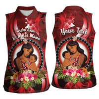 Personalised New Zealand Mother's Day Women Sleeveless Polo Shirt I Love You Mom DT04 - Polynesian Pride
