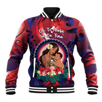 Personalised Samoa Mother's Day Baseball Jacket I Love You Mom