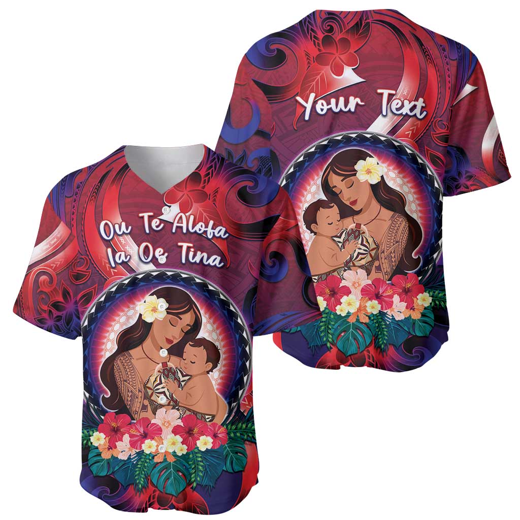 Personalised Samoa Mother's Day Baseball Jersey I Love You Mom