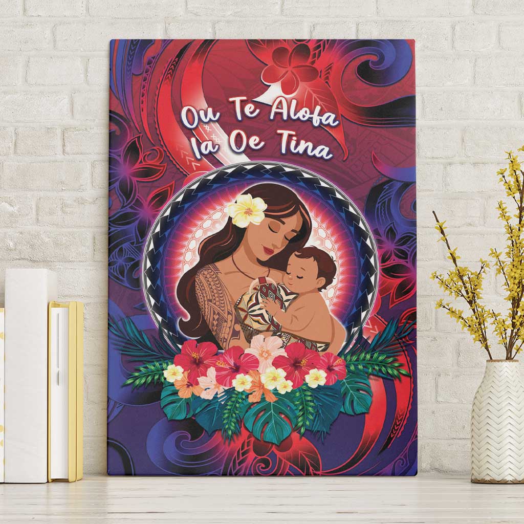 Samoa Mother's Day Canvas Wall Art I Love You Mom