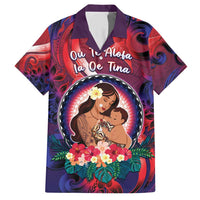 Personalised Samoa Mother's Day Family Matching Short Sleeve Bodycon Dress and Hawaiian Shirt I Love You Mom