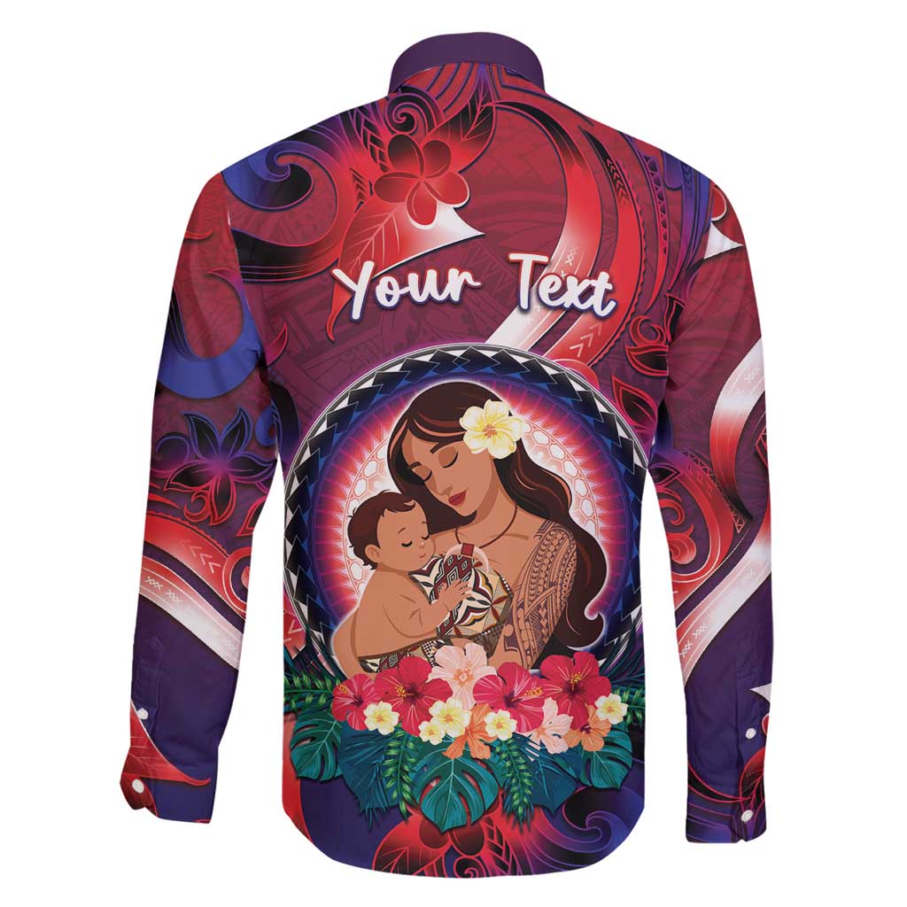 Personalised Samoa Mother's Day Family Matching Tank Maxi Dress and Hawaiian Shirt I Love You Mom