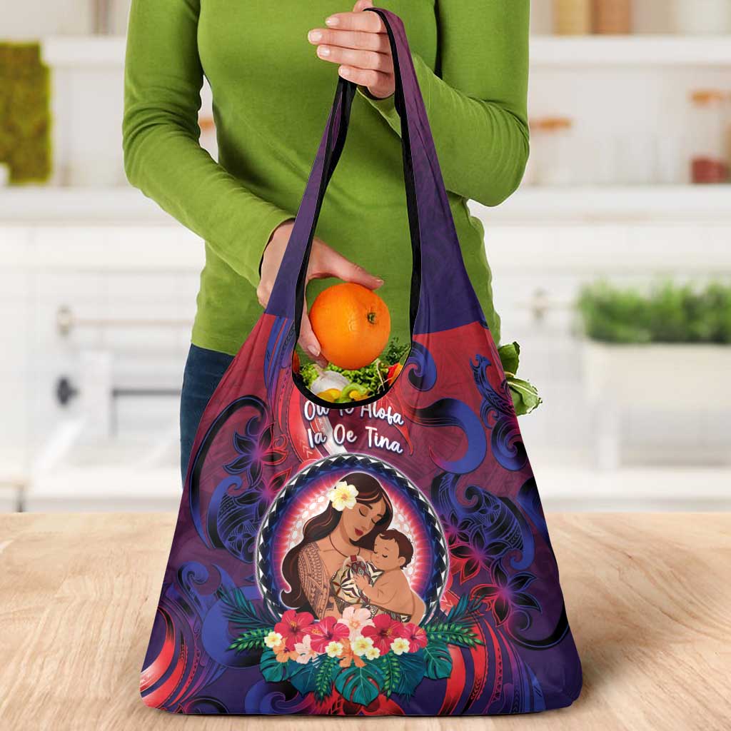 Samoa Mother's Day Grocery Bag I Love You Mom