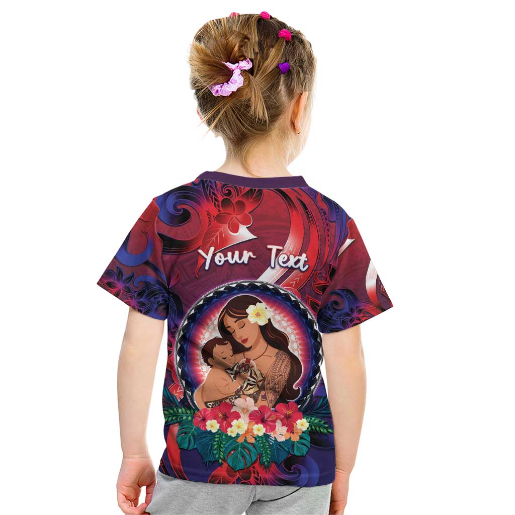 Personalised Samoa Mother's Day Kid T Shirt I Love You Mom