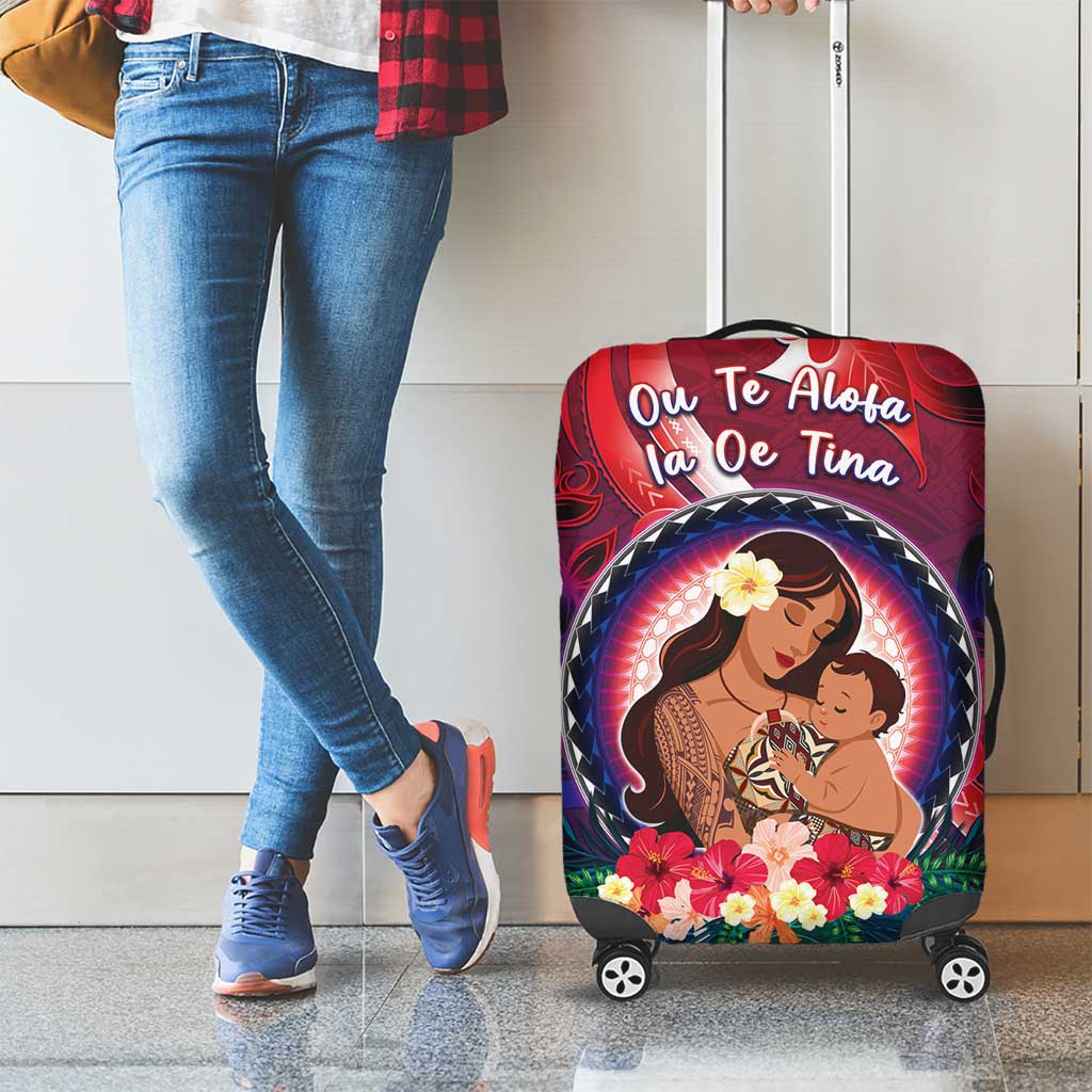 Samoa Mother's Day Luggage Cover I Love You Mom