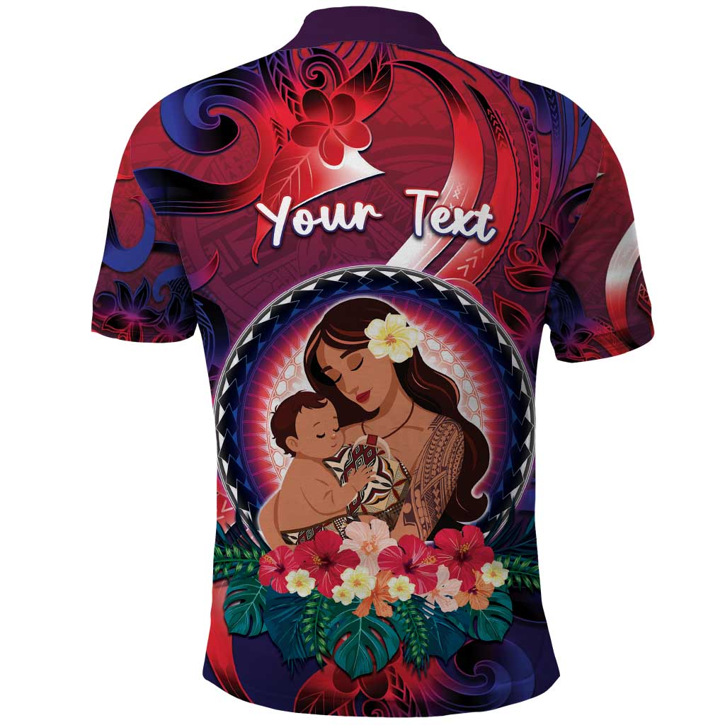 Personalised Samoa Mother's Day Polo Shirt I Love You Mom